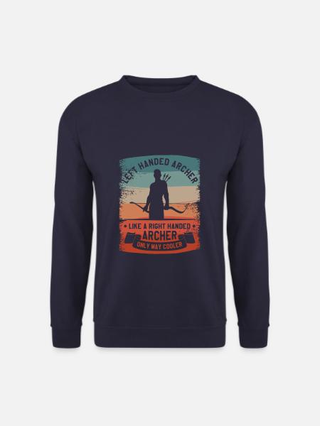 Linkshänder Bogenschütze wie ein Rechtshänder - Unisex Pullover - Navy