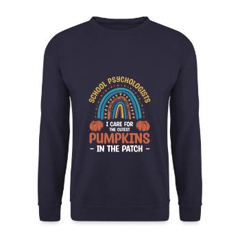 Schulpsychologen, die ich kümmere - Unisex Pullover - Navy - Vorne - Alina (178cm) & Michal (187cm)