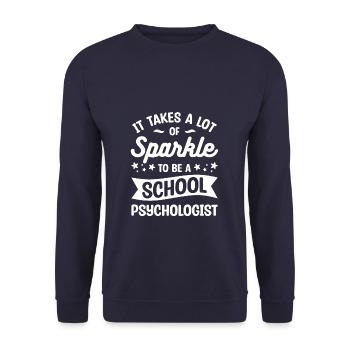 It Takes A Lot Of Sparkle To Be A School - Unisex Sweatshirt - navy - Front - Alina (178cm) & Michal (187cm)