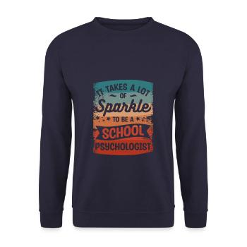 It Takes A Lot Of Sparkle To Be A School - Unisex Sweatshirt - navy - Front - Alina (178cm) & Michal (187cm)