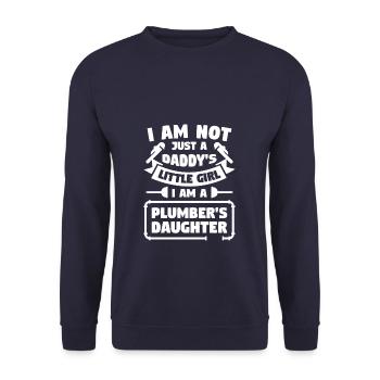 I Am Not Just A Daddy's Little Girl Daughter - Unisex Sweatshirt - navy - Front - Alina (178cm) & Michal (187cm)