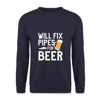 Repariert Rohre für Bierklempner Klempner Klempner - Unisex Pullover - Navy - Vorne - Alina (178cm) & Michal (187cm)