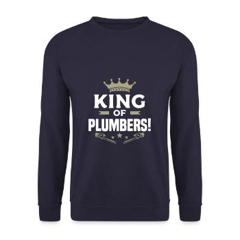 Roi des plombiers plombier plombier - Sweat-shirt Unisexe - marine - Devant - Alina (178cm) & Michal (187cm)