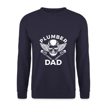 Plombier Papa Plomberie Plombiers - Sweat-shirt Unisexe - marine - Devant - Alina (178cm) & Michal (187cm)