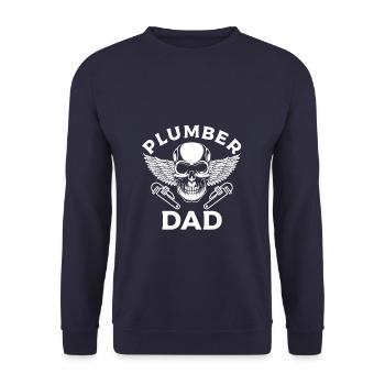 Plombier Papa Plomberie Plombiers - Sweat-shirt Unisexe - marine - Devant - Alina (178cm) & Michal (187cm)