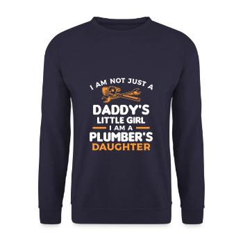 I Am Not Just A Daddy's Little Girl Daughter - Unisex Sweatshirt - navy - Front - Alina (178cm) & Michal (187cm)