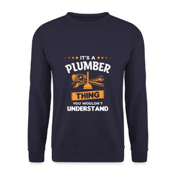 C’est une chose de plombier que vous ne comprendriez pas - Sweat-shirt Unisexe - marine - Devant - Alina (178cm) & Michal (187cm)