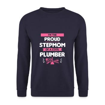 I'm The Proud Stepmom Of A Cool Plumber Plumbing - Unisex Sweatshirt - navy - Front - Alina (178cm) & Michal (187cm)