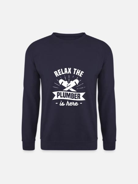 Entspannen Sie sich, der Klempner ist hier Klempner - Unisex Pullover - Navy