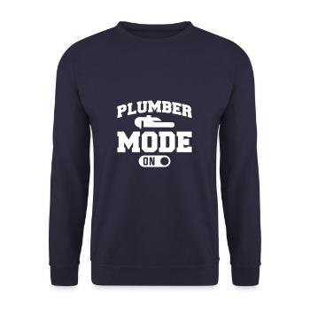 Klempner-Modus für Klempner - Unisex Pullover - Navy - Vorne - Alina (178cm) & Michal (187cm)