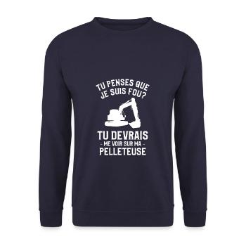Économisez L'Eau Buvez De La Bière Boire - Sweat-shirt Unisexe - marine - Devant - Alina (178cm) & Michal (187cm)