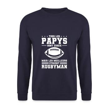 Papys Sont Égaux Mais Les Meilleurs Étaient - Sweat-shirt Unisexe - marine - Devant - Alina (178cm) & Michal (187cm)