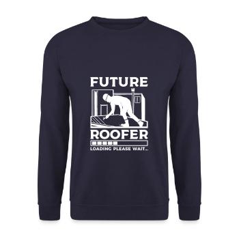 Futur couvreur Chargement Veuillez patienter Couvreurs - Sweat-shirt Unisexe - marine - Devant - Alina (178cm) & Michal (187cm)