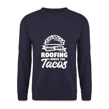 Donnera des conseils de toiture pour les tacos Roofer Taco - Sweat-shirt Unisexe - marine - Devant - Alina (178cm) & Michal (187cm)