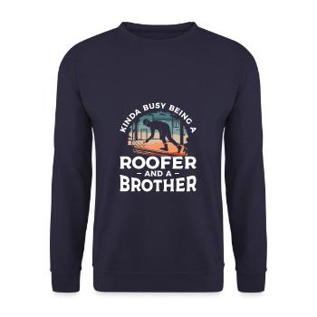 Je ne suis pas seulement un frère, je suis un couvreur - Sweat-shirt Unisexe - marine - Devant - Alina (178cm) & Michal (187cm)