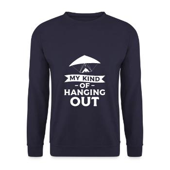 Meine Art des Abhängens von Drachenfliegern - Unisex Pullover - Navy - Vorne - Alina (178cm) & Michal (187cm)