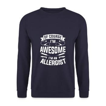 Bien sûr, je suis génial, je suis un allergologue allergologue - Sweat-shirt Unisexe - marine - Devant - Alina (178cm) & Michal (187cm)