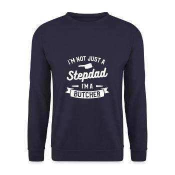Je ne suis pas seulement un beau-père, je suis boucher boucher - Sweat-shirt Unisexe - marine - Devant - Alina (178cm) & Michal (187cm)