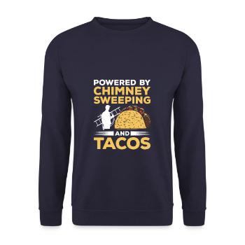 Propulsé par le ramoneur de cheminée et le balayeur de tacos - Sweat-shirt Unisexe - marine - Devant - Alina (178cm) & Michal (187cm)