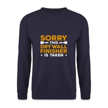 Entschuldigung, dass dieser Trockenbau-Finisher Drywall Handler ist - Unisex Pullover - Navy - Vorne - Alina (178cm) & Michal (187cm)