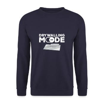Drywalling Mode On Drywall Drywaller - Unisex Sweatshirt - navy - Front - Alina (178cm) & Michal (187cm)