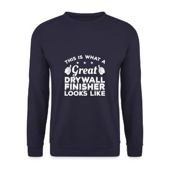This Is What A Great Drywall Finisher Looks Like - Unisex Sweatshirt - navy - Front - Alina (178cm) & Michal (187cm)