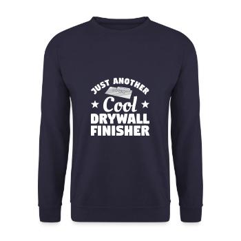 Nur ein weiterer cooler Trockenbaufertiger Trockenbau - Unisex Pullover - Navy - Vorne - Alina (178cm) & Michal (187cm)
