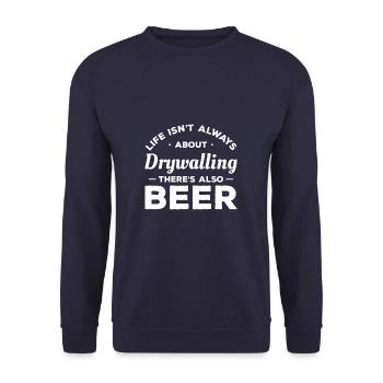 La vie n’est pas toujours une question de cloisons sèches, il y a aussi - Sweat-shirt Unisexe - marine - Devant - Alina (178cm) & Michal (187cm)