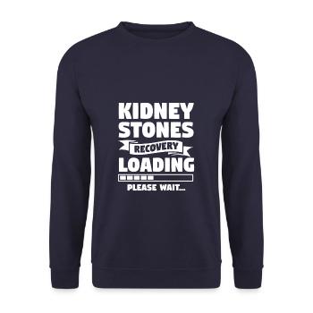 Kidney Stones Recovery Loading Please Wait Surgery - Unisex Sweatshirt - navy - Front - Alina (178cm) & Michal (187cm)