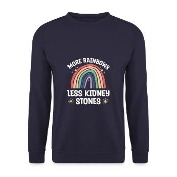 More Rainbows Less Kidney Stones Surgery - Unisex Sweatshirt - navy - Front - Alina (178cm) & Michal (187cm)