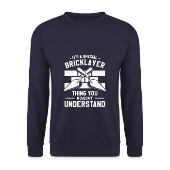 It's A Special Bricklayer Thing You Wouldn't - Unisex Sweatshirt - navy - Front - Alina (178cm) & Michal (187cm)