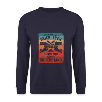 It's A Special Bricklayer Thing You Wouldn't - Unisex Sweatshirt - navy - Front - Alina (178cm) & Michal (187cm)