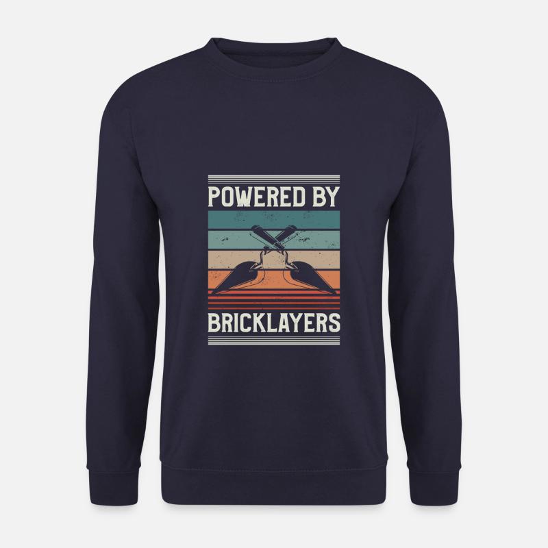 Powered By Bricklayers Bricklaying Bricklayer - Unisex Sweatshirt - navy