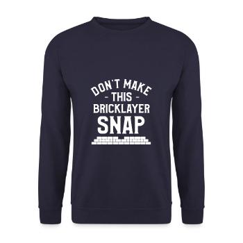Lassen Sie diesen Maurer nicht schnappen Mauern - Unisex Pullover - Navy - Vorne - Alina (178cm) & Michal (187cm)