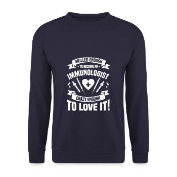 Assez habile pour devenir immunologiste - Sweat-shirt Unisexe - marine - Devant - Alina (178cm) & Michal (187cm)