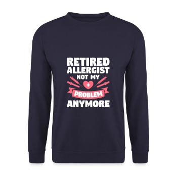 L’allergologue à la retraite n’est plus mon problème - Sweat-shirt Unisexe - marine - Devant - Alina (178cm) & Michal (187cm)