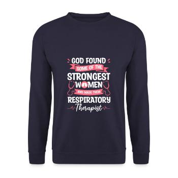 Die stärksten Frauen und machten sie atmungsaktiv - Unisex Pullover - Navy - Vorne - Alina (178cm) & Michal (187cm)