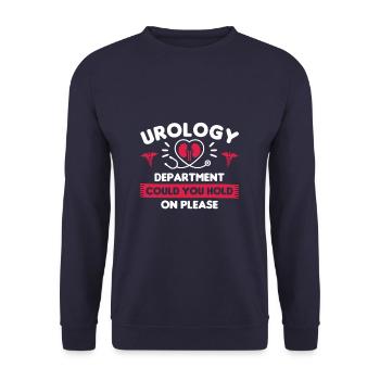 Urologie Désartment pourriez-vous tenir s’il vous plaît - Sweat-shirt Unisexe - marine - Devant - Alina (178cm) & Michal (187cm)