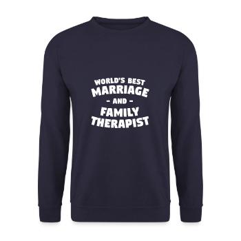 Le meilleur thérapeute conjugal et familial au monde LMFT - Sweat-shirt Unisexe - marine - Devant - Alina (178cm) & Michal (187cm)