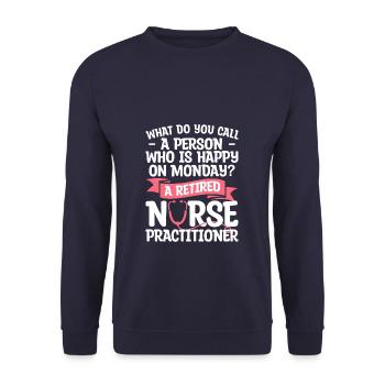 Certified Nurse Practitioner Limited Edition NP - Unisex Sweatshirt - navy - Front - Alina (178cm) & Michal (187cm)