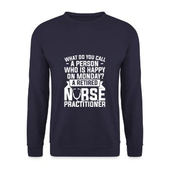 Certified Nurse Practitioner Limited Edition NP - Unisex Sweatshirt - navy - Front - Alina (178cm) & Michal (187cm)