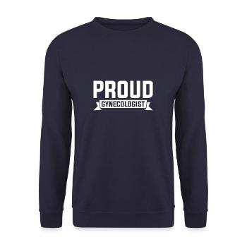 Proud Gynecologist Gynecology OB/GYN - Unisex Sweatshirt - navy - Front - Alina (178cm) & Michal (187cm)