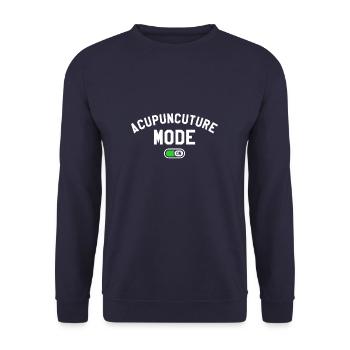 Mode d’acupuncture sur acupuncteur - Sweat-shirt Unisexe - marine - Devant - Alina (178cm) & Michal (187cm)