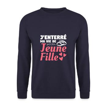 J'Enterré Ma Vie De Jeune Fille - Sweat-shirt Unisexe - marine - Devant - Alina (178cm) & Michal (187cm)
