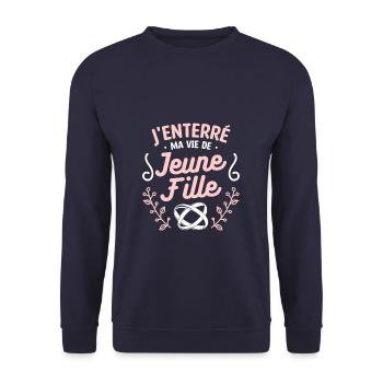 J'Enterré Ma Vie De Jeune Fille - Sweat-shirt Unisexe - marine - Devant - Alina (178cm) & Michal (187cm)
