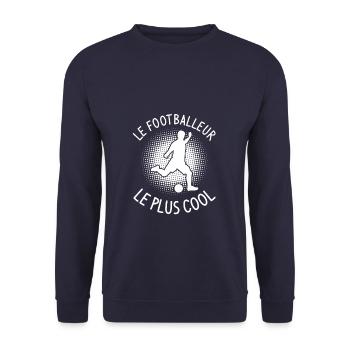 Le Footballeur Le Plus Cool Football - Sweat-shirt Unisexe - marine - Devant - Alina (178cm) & Michal (187cm)