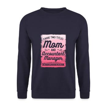 Ich bin die verrückte Reha-Krankenschwester, vor der sie dich gewarnt haben - Unisex Pullover - Navy - Vorne - Alina (178cm) & Michal (187cm)
