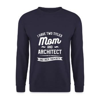 Ich bin die verrückte Reha-Krankenschwester, vor der sie dich gewarnt haben - Unisex Pullover - Navy - Vorne - Alina (178cm) & Michal (187cm)