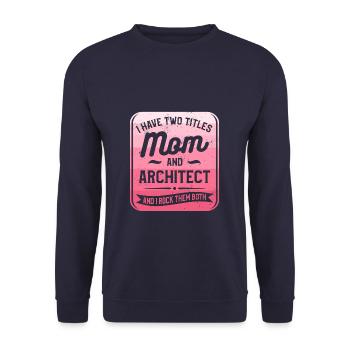 Ich bin die verrückte Reha-Krankenschwester, vor der sie dich gewarnt haben - Unisex Pullover - Navy - Vorne - Alina (178cm) & Michal (187cm)