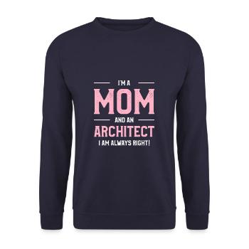 Ich bin die verrückte Reha-Krankenschwester, die dich vor RN gewarnt hat - Unisex Pullover - Navy - Vorne - Alina (178cm) & Michal (187cm)
